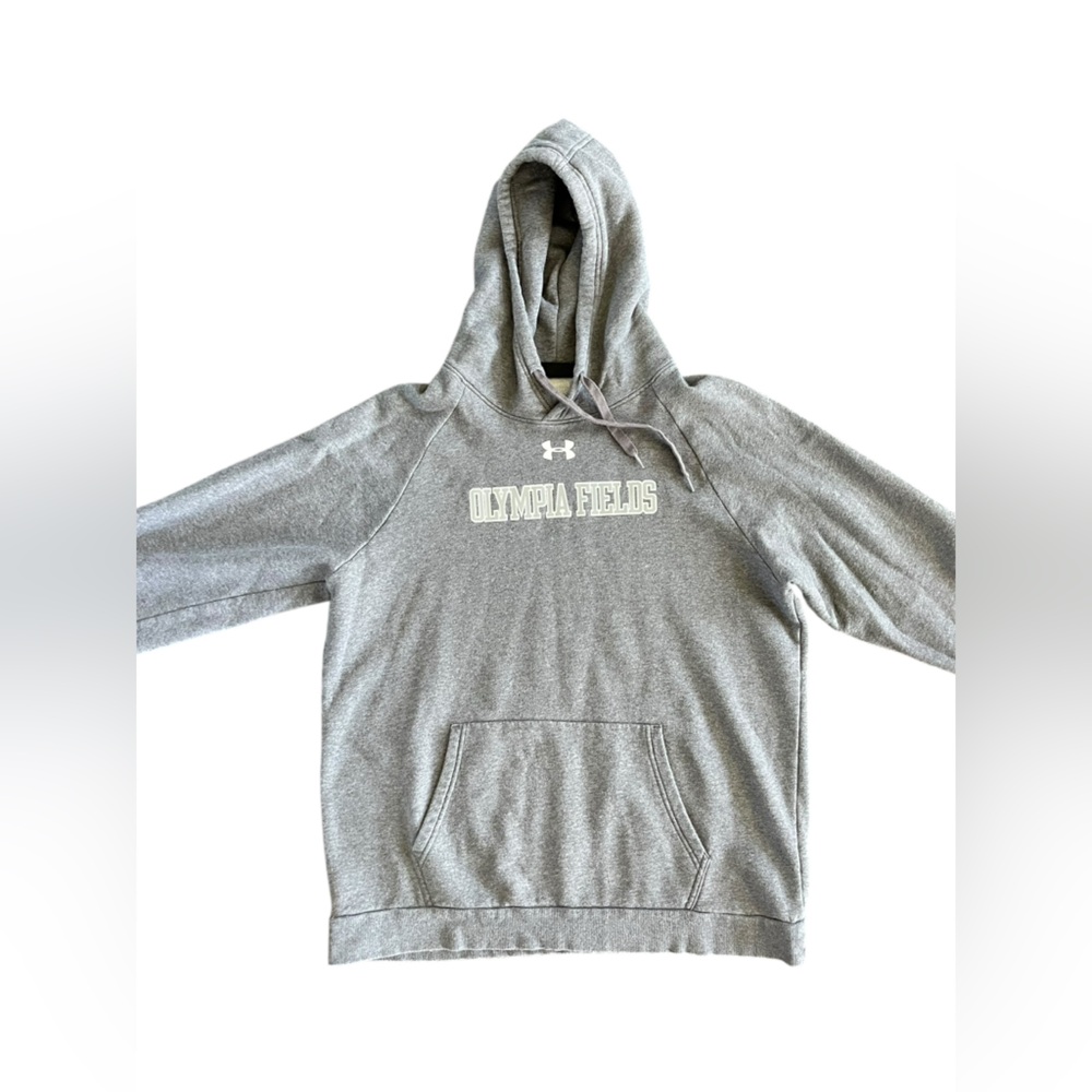 UNDER ARMOUR Olympia Fields Heathered Grey Hoodie Golf Sporty Looseβ Fit Size XL